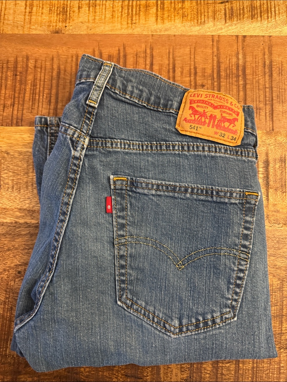 Levi's Relaxed Fit Blue Denim Jeans with Signature Red Tab